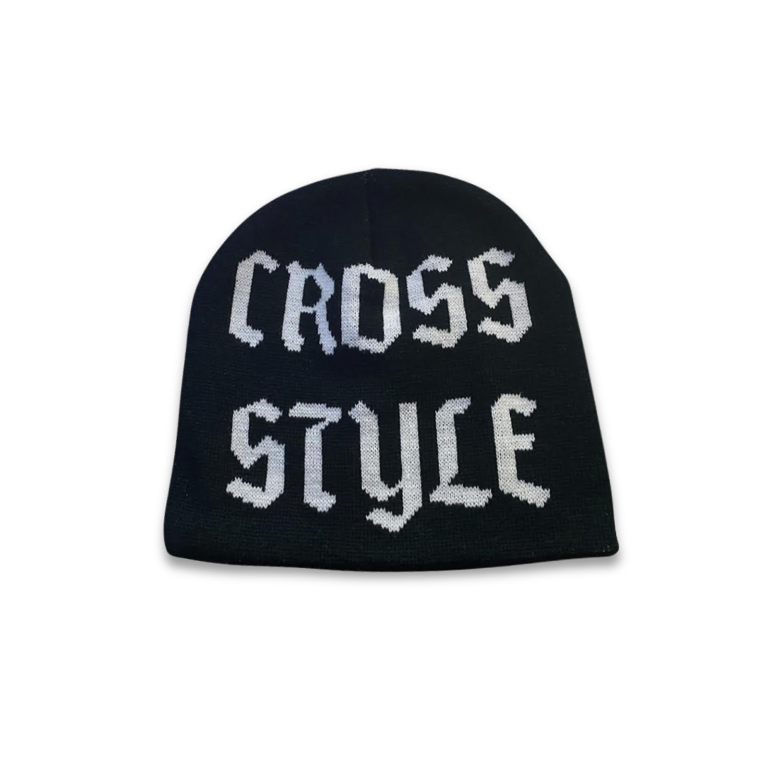 CROSS STYLE BEANIE BLACK