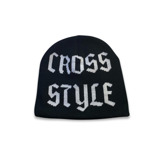 CROSS STYLE BEANIE BLACK