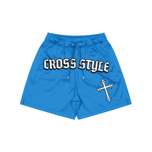 CROSS STYLE SHORTS - SKY BLUE